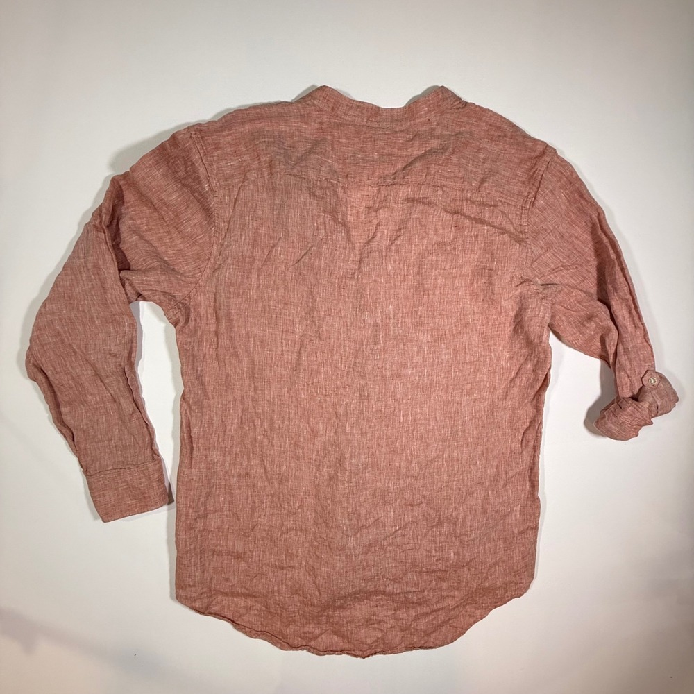 Murano Baird McNutt Linen Shirt Mens XLT Rose Pink Long Sleeve Coastal Beachy - Picture 5 of 10